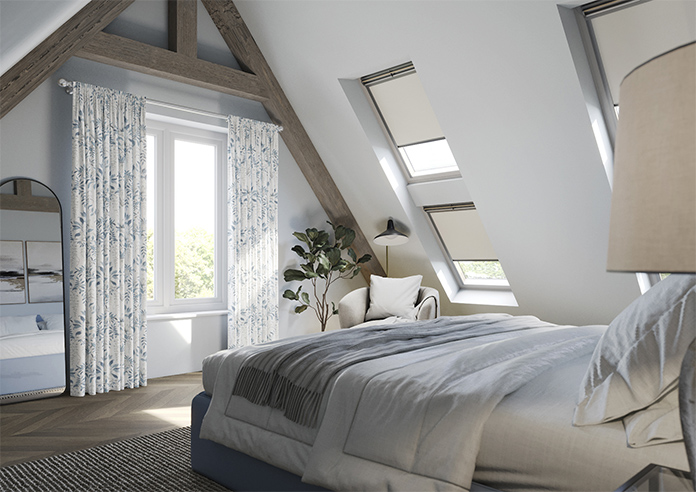 Laura Ashley Parterre, Off White/Seaspray - Made to Measure Curtains - Image 7